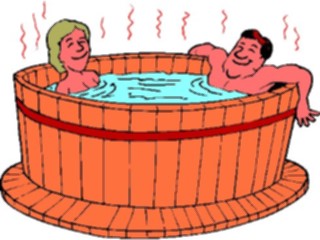 Sticker Custom Preview Image #096772 Outdoor Recreation General Hot Tub Couple