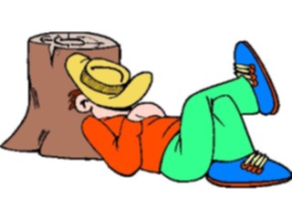 Sticker Custom Preview Image #096780 Outdoor Recreation General Man Napping