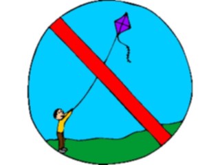 Sticker Custom Preview Image #096790 Outdoor Recreation General No Kite Flying