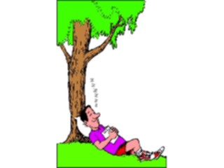Sticker Custom Preview Image #096803 Outdoor Recreation General Reading Under Tree1