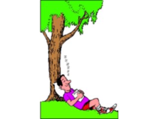 Sticker Custom Preview Image #096803 Outdoor Recreation General Reading Under Tree1