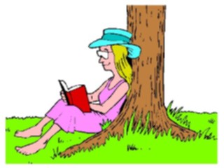 Sticker Custom Preview Image #096804 Outdoor Recreation General Reading Under Tree2