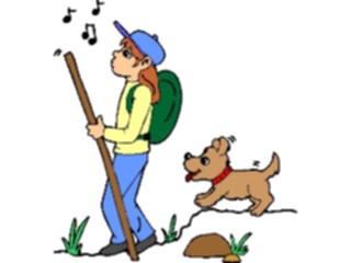 Sticker Custom Preview Image #096958 Outdoor Recreation Hiking Climbing Hiker Dog1