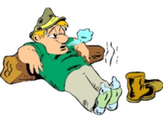 Sticker Custom Preview Image #096962 Outdoor Recreation Hiking Climbing Hiker Resting