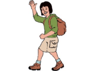 Sticker Custom Preview Image #096963 Outdoor Recreation Hiking Climbing Hiker Waving