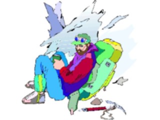 Sticker Custom Preview Image #096986 Outdoor Recreation Hiking Climbing Mountain Climber Resting4