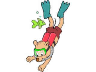 Sticker Custom Preview Image #097268 Outdoor Recreation Scuba Scuba Diver Bear