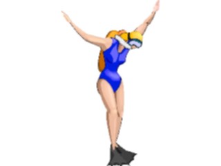 Sticker Custom Preview Image #097273 Outdoor Recreation Scuba Scuba Diver Jumping