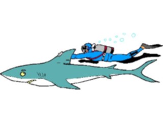 Sticker Custom Preview Image #097277 Outdoor Recreation Scuba Scuba Diver Shark2