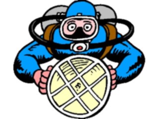 Sticker Custom Preview Image #097283 Outdoor Recreation Scuba Scuba Diverwith Light1