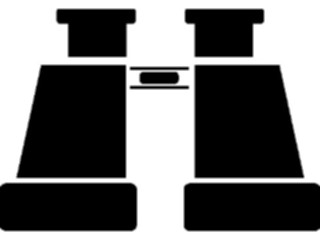 Sticker Custom Preview Image #097316 Outdoor Recreation Silhouettes Binoculars