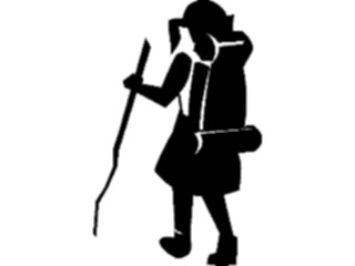 Sticker Custom Preview Image #097322 Outdoor Recreation Silhouettes Camping Girl