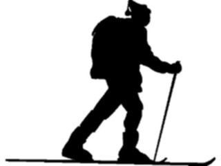 Sticker Custom Preview Image #097323 Outdoor Recreation Silhouettes Cross Country Skiing