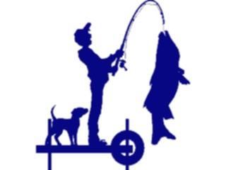 Sticker Custom Preview Image #097336 Outdoor Recreation Silhouettes Fishing3