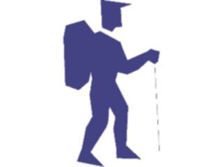 Sticker Custom Preview Image #097340 Outdoor Recreation Silhouettes Hiker