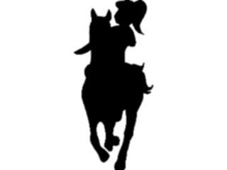 Sticker Custom Preview Image #097346 Outdoor Recreation Silhouettes Horseback Riding2