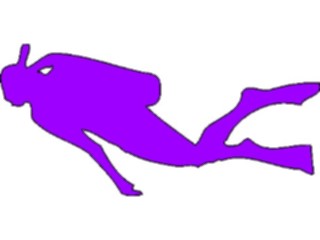 Sticker Custom Preview Image #097368 Outdoor Recreation Silhouettes Scuba Diver1