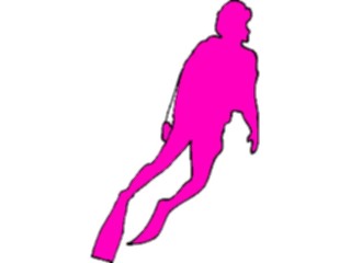 Sticker Custom Preview Image #097369 Outdoor Recreation Silhouettes Scuba Diver2