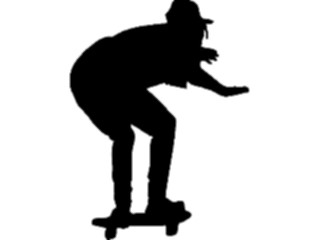 Sticker Custom Preview Image #097379 Outdoor Recreation Silhouettes Skateboarding2