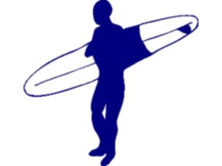 Sticker Custom Preview Image #097388 Outdoor Recreation Silhouettes Surfer