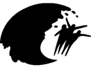 Sticker Custom Preview Image #097396 Outdoor Recreation Silhouettes Waves