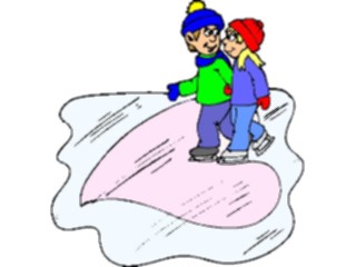 Sticker Custom Preview Image #097418 Outdoor Recreation Skating Ice Skating Couple