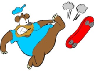 Sticker Custom Preview Image #097603 Outdoor Recreation Skating Skateboarding Bear2