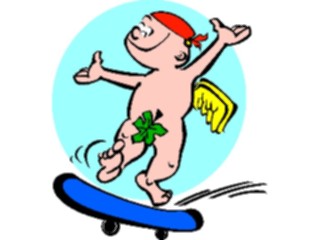 Sticker Custom Preview Image #097604 Outdoor Recreation Skating Skateboarding Cherub