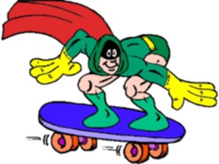Sticker Custom Preview Image #097606 Outdoor Recreation Skating Skateboarding Super Hero