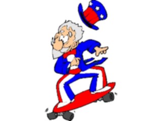 Sticker Custom Preview Image #097607 Outdoor Recreation Skating Skateboarding Uncle Sam