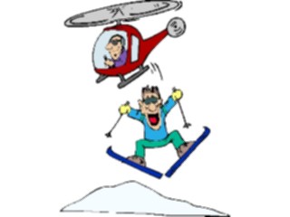 Sticker Custom Preview Image #097609 Outdoor Recreation Winter Activities Helicopter Skiing