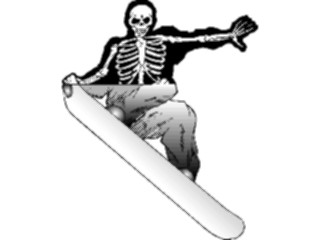 Sticker Custom Preview Image #097668 Outdoor Recreation Winter Activities Snowboarder Xray1