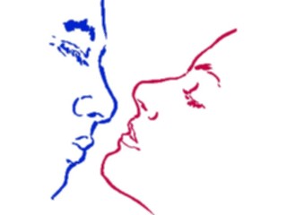 Sticker Custom Preview Image #097694 People Brush Stroke Couple Sketch