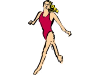 Sticker Custom Preview Image #097775 People Brush Stroke Womanin Swimsuit