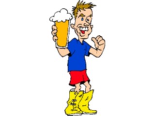 Sticker Custom Preview Image #098120 People Cartoons Beer Rubber Boots