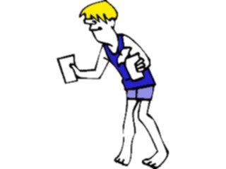 Sticker Custom Preview Image #098141 People Cartoons Blondie Holding Paper