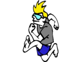 Sticker Custom Preview Image #098144 People Cartoons Blondie Running