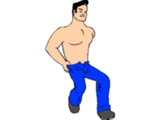 Sticker Custom Preview Image #098153 People Cartoons Blue Jean Guy