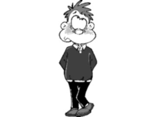 Sticker Custom Preview Image #098164 People Cartoons Boy Embarrassed