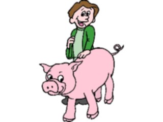 Sticker Custom Preview Image #098170 People Cartoons Boy Pig