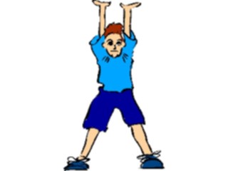 Sticker Custom Preview Image #098176 People Cartoons Boywith Arms Up