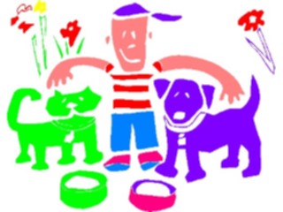 Sticker Custom Preview Image #098178 People Cartoons Boywith Pets1