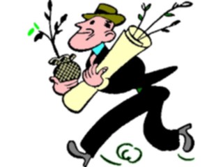 Sticker Custom Preview Image #098191 People Cartoons Bringing Plants Home