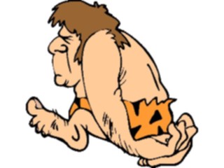 Sticker Custom Preview Image #098227 People Cartoons Cave Man Walking