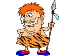 Sticker Custom Preview Image #098230 People Cartoons Cave Manwith Spear