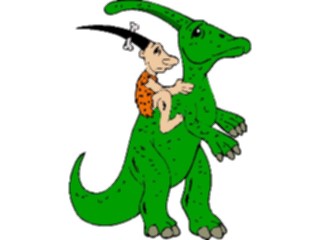 Sticker Custom Preview Image #098234 People Cartoons Cave Woman Dinosaur