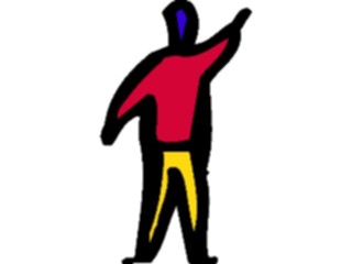 Sticker Custom Preview Image #098257 People Cartoons Colorful Man Pointing