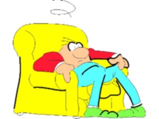 Sticker Custom Preview Image #098285 People Cartoons Couch Potato1