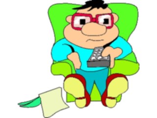 Sticker Custom Preview Image #098287 People Cartoons Couch Potato3