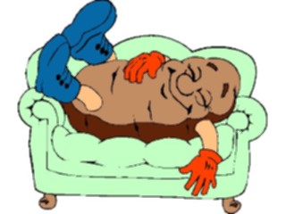 Sticker Custom Preview Image #098289 People Cartoons Couch Potato5